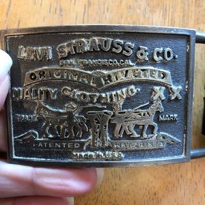 Levi Strauss Belt Buckle and Belt